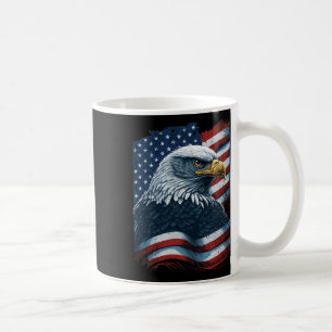 Bald Eagle Proud Patriotic American Us Flag 4th Of Coffee Mug