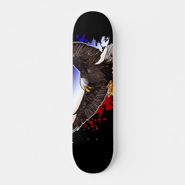Bald Eagle - Red, White & Blue Skateboard (Front)