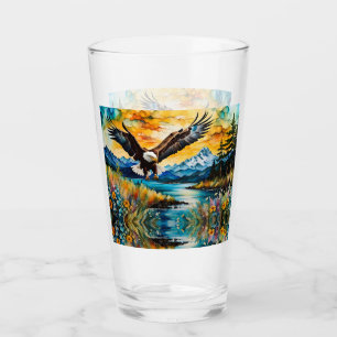 Bald Eagle river wildflowers at sunset Glass