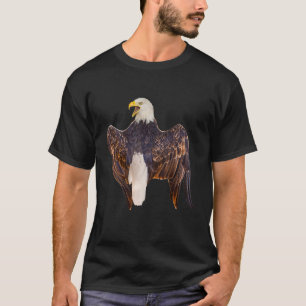 Bald eagle screaming from behind Natural T-Shirt