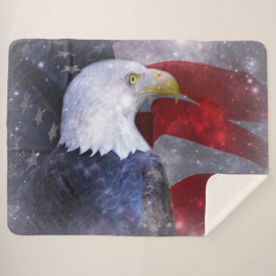 Bald Eagle Sherpa Blanket