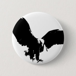 Bald Eagle Silhouette 2 Inch Round Button