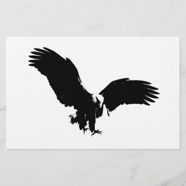 Bald Eagle Silhouette Stationery (Front)