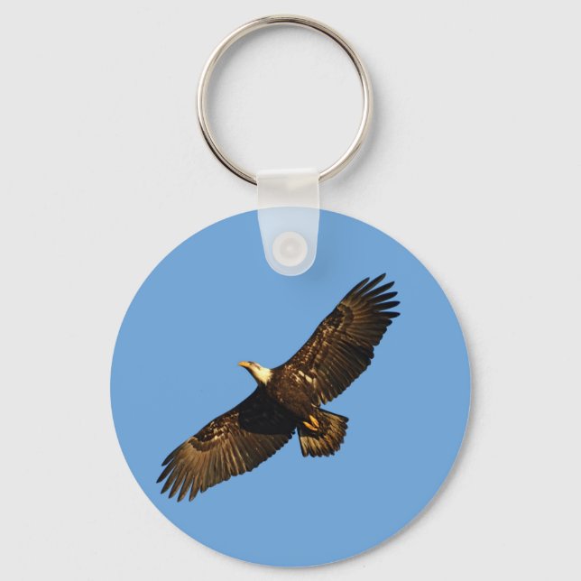 Bald Eagle Soaring 2 Keychain (Front)