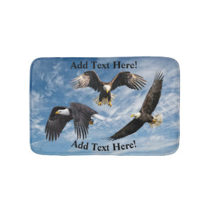 Bald Eagle Soaring Bath Mat