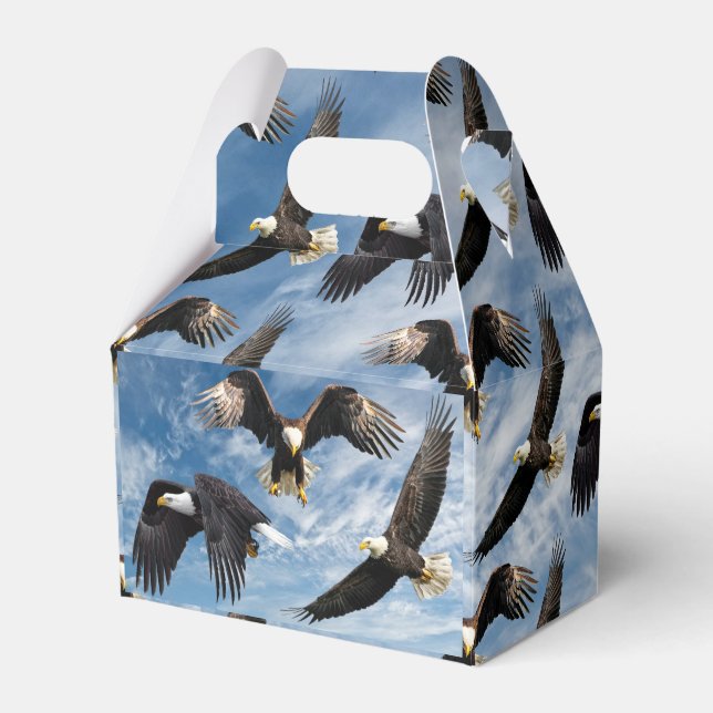 Bald Eagle Soaring Favor Box (Front Side)