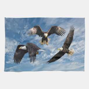 Bald Eagle Soaring Kitchen Towel