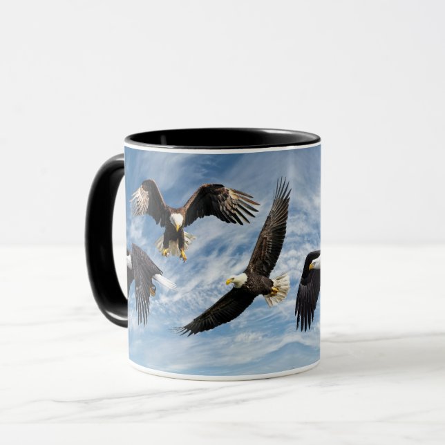 Bald Eagle Soaring Mug (Front Left)