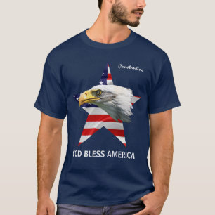 Bald Eagle, Star, Flag customizable classy T-Shirt
