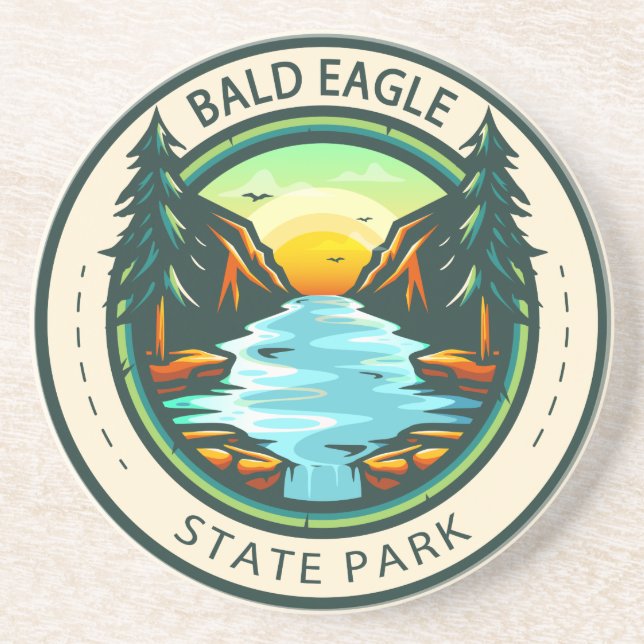 Bald Eagle State Park Pennsylvania Badge  Coaster (Front)