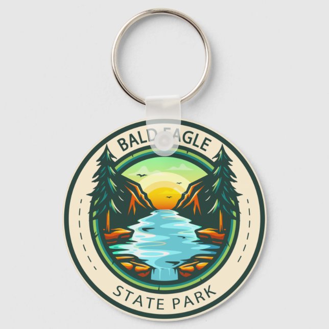 Bald Eagle State Park Pennsylvania Badge Keychain (Front)