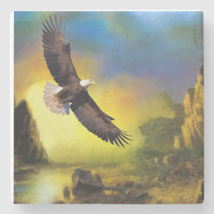 Bald Eagle Stone Coaster