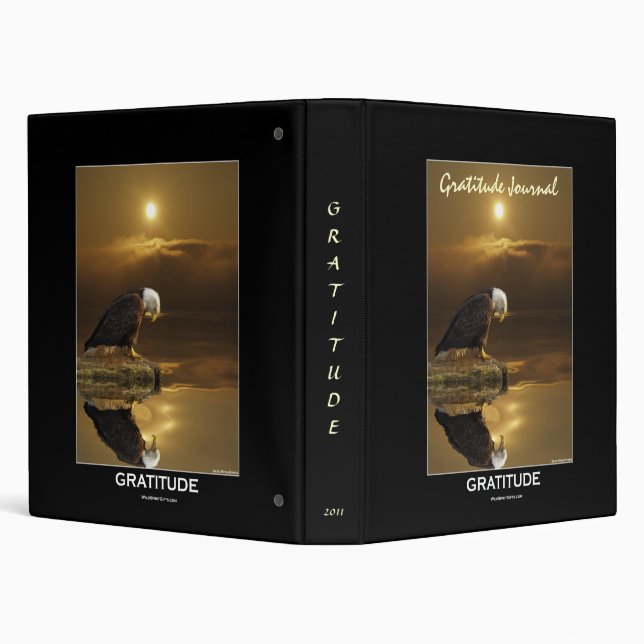 BALD EAGLE & SUNSET Gratitude Journal Binder (Background)