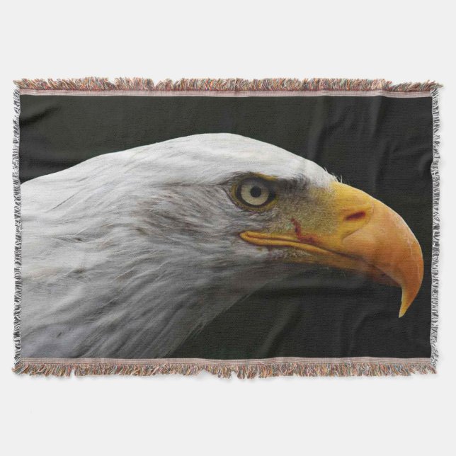 Bald Eagle tbcna Throw Blanket (Front)