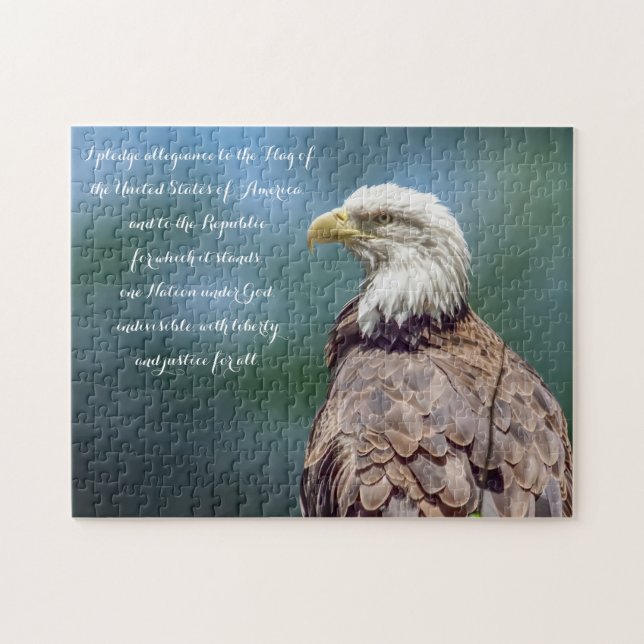 Bald Eagle The Pledge of Allegiance Puzzle (Horizontal)