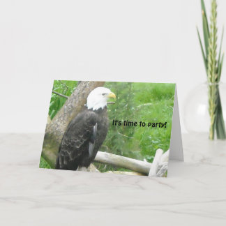 Bald Eagle Time to Party Card
