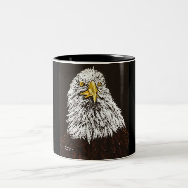 bald Eagle Two-Tone Coffee Mug (Center)