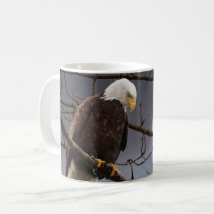 Bald Eagle Under Full Moon Wildlife Nature Coffee Mug