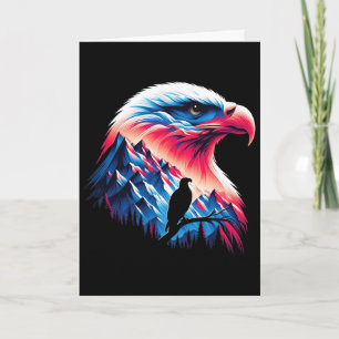 Bald Eagle Us Flag 4th Of July Patriotic Conceptua Card