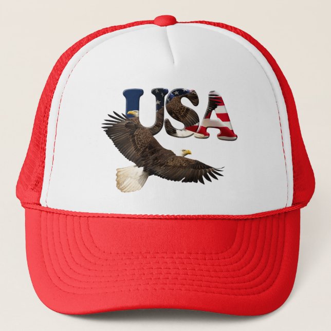 Bald Eagle & USA American Patriot Series Cap (Front)