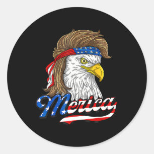 Bald Eagle Usa Flag 4th Of July Eagle Usa Classic Round Sticker
