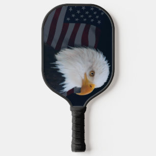 Bald eagle USA flag Pickleball Paddle