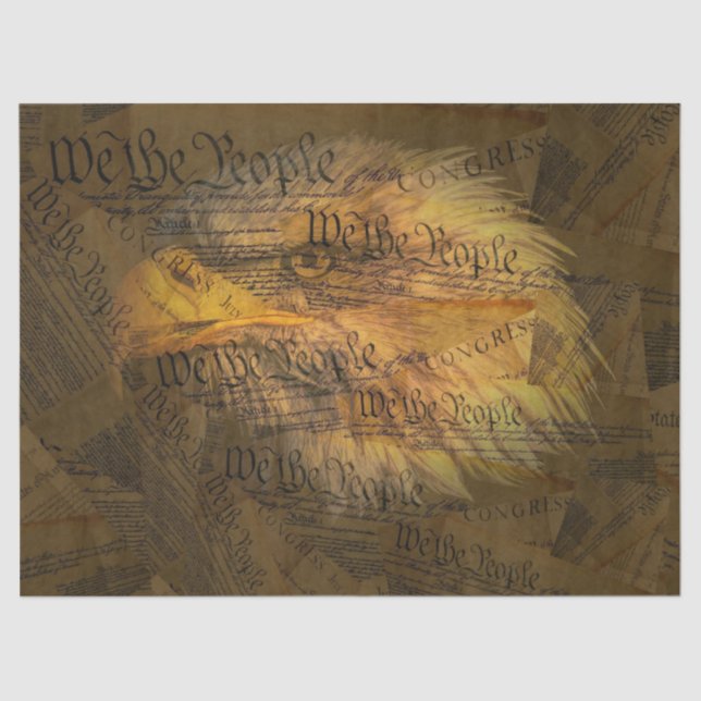 Bald Eagle We The People Constitution Tissue Paper (Front)