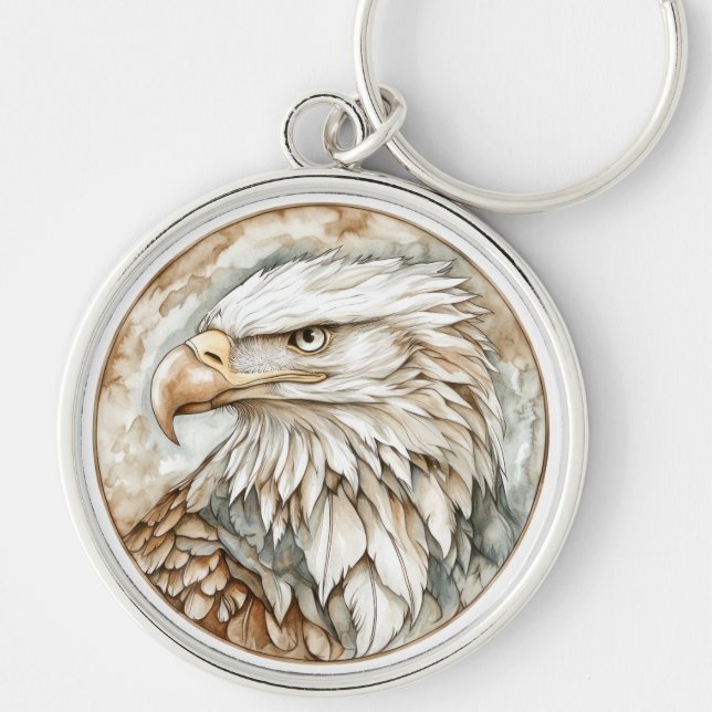 Bald Eagle Wild Tame and Timeless Collection Keychain (Front)