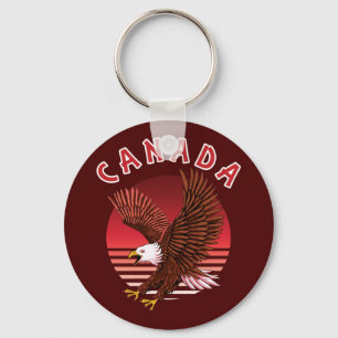 Bald Eagle Wildlife - Canada Keychain