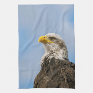 Bald Eagle Wildlife Portrait Art Kitchen Towel