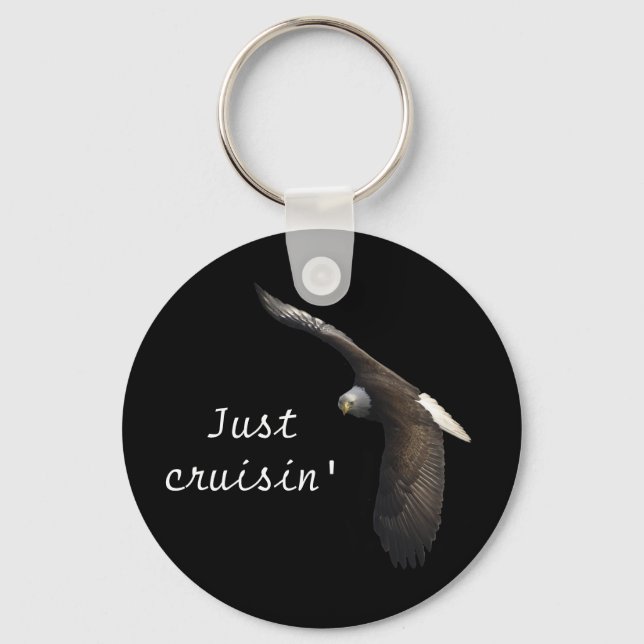 Bald Eagle Wildlife Wild-Bird Fun Key-chain Keychain (Front)
