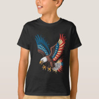 Bald Eagle Wings American Flag 4th July Art