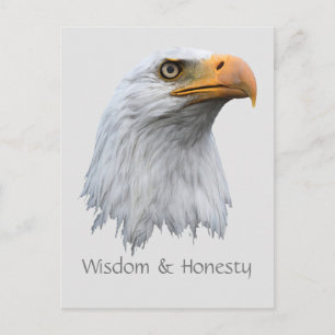 Bald Eagle Wisdom & Honesty customizable Postcard