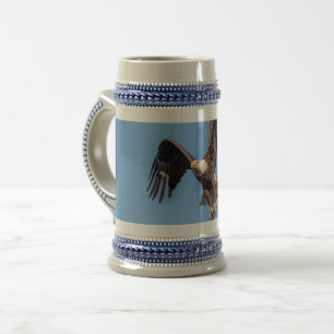 Bald Eagle with a fish Beer Stein