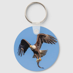 Bald Eagle with a fish Keychain