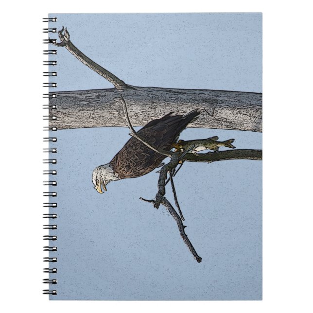 Bald Eagle with a fish Notebook (Front)