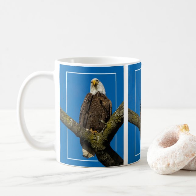 Bald Eagle With Border Coffee Mug (With Donut)