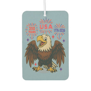 Bald Eagle with Fireworks– USA 250 Years 1776-2026 Air Freshener