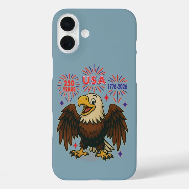 Bald Eagle with Fireworks– USA 250 Years 1776-2026 Case-Mate iPhone Case (Back)