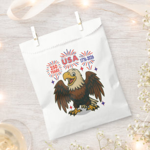 Bald Eagle with Fireworks– USA 250 Years 1776-2026 Favour Bag