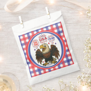 Bald Eagle with Fireworks– USA 250 Years 1776-2026 Favour Bag