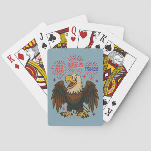 Bald Eagle with Fireworks– USA 250 Years 1776-2026 Playing Cards