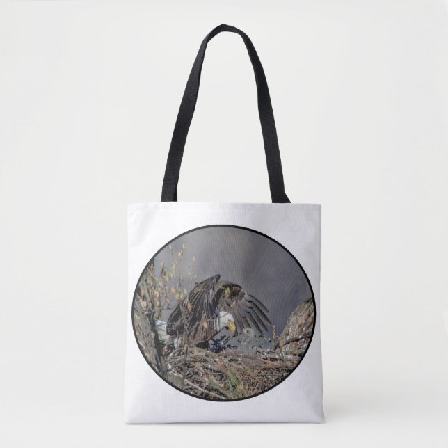 Bald Eagle with her baby Tote Bag (Front)