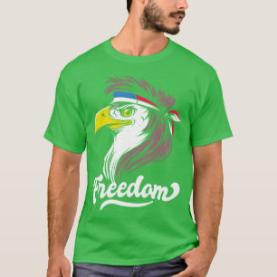 Bald Eagle with Mullet Funny America Freedom 4th o T-Shirt