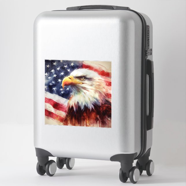 Bald Eagle with United States of America flag (Suitcase)