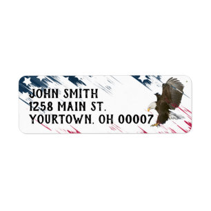 Bald Eagle with USA Flag Graphic