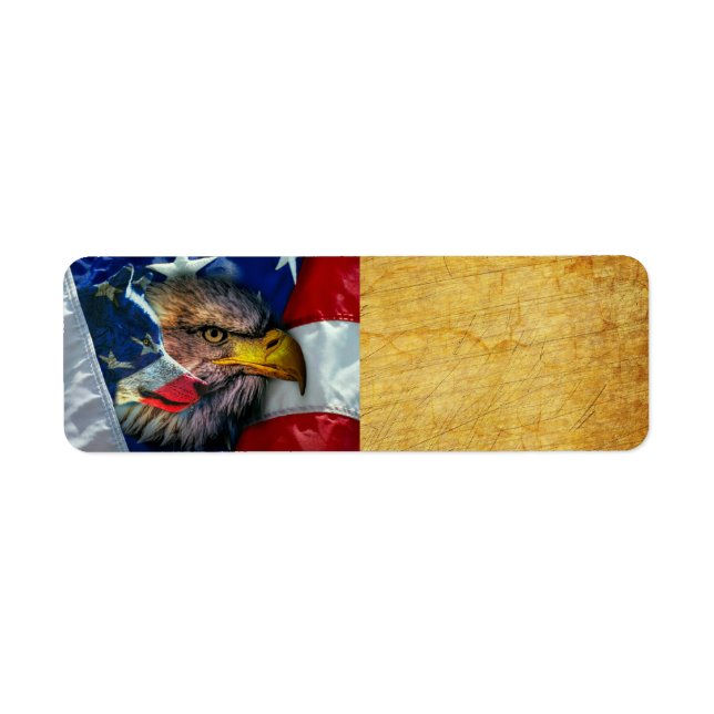 Bald Eagle Wolf American Flag (Front)