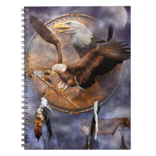 Bald Eagles, Dreamcatcher and Feathers Notebook