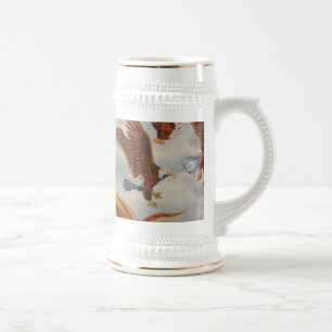 Bald Eagles in Flight Beer Stein