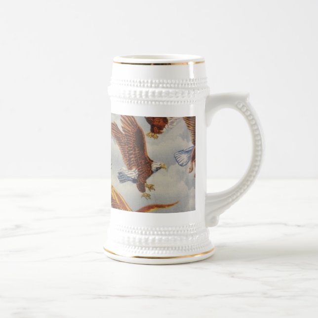 Bald Eagles in Flight Beer Stein (Right)